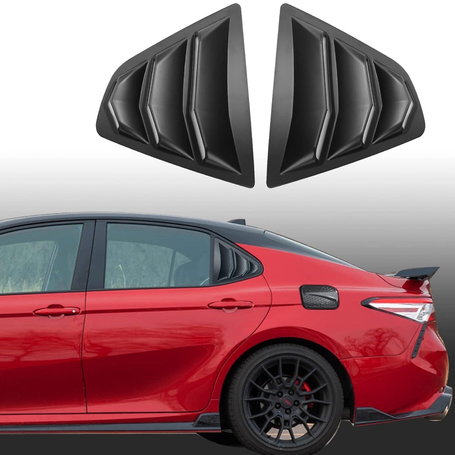 🔥🚗 Rear Window Louvers for Toyota Camry 2018-2024 | 2PC Sporty Set⚡ABS Air Vent Covers⚡【Side Scoop Kit】Exterior Trim Blinds & Shades - No-Drill 5-Min Install 🔥🚗 Rear Window Louvers for Toyota Camry 2018-2024 | 2PC Sporty Set⚡ABS Air Vent Covers⚡【Side Scoop Kit】Exterior Trim Blinds & Shades - No-Drill 5-Min Install